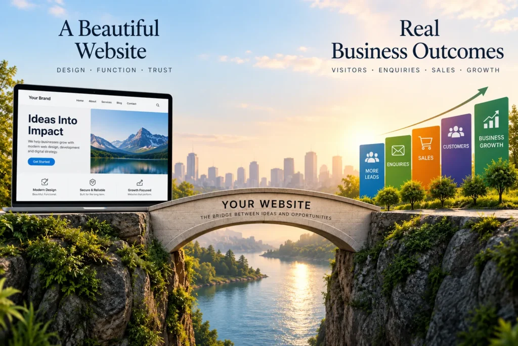 Website design connected to business goals, leads and conversions